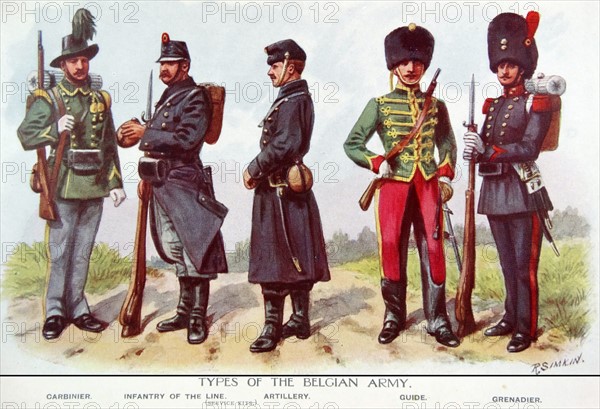 Belgian infantry uniforms during WWI