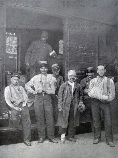 French hospital train in France during WWI