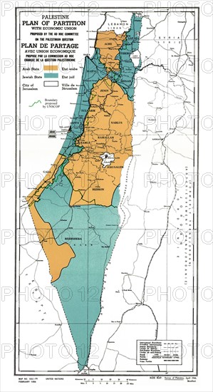 United Nations plan for the partition of Palestine at the end of the British Mandate