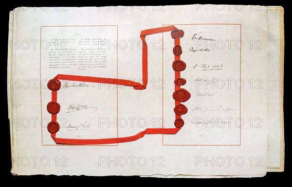 Treaty of Versailles with signatures delegates, 28 June 1919