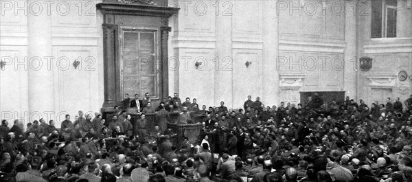 Meeting of the soldiers and workers deputies at the Russian Duma