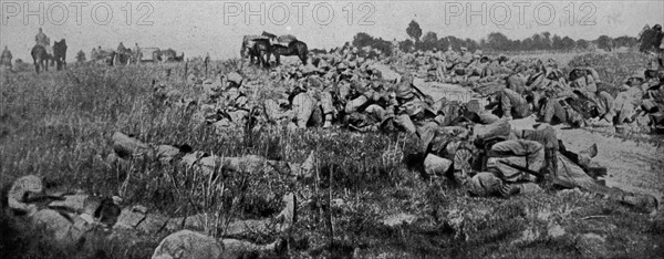 Russian survivors of the WWI Battle of Rawka-Ruska in Galkicia, 1914