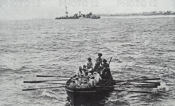 Survivors from 'Emden' sunk at the Battle of Cocos  9 November 1914