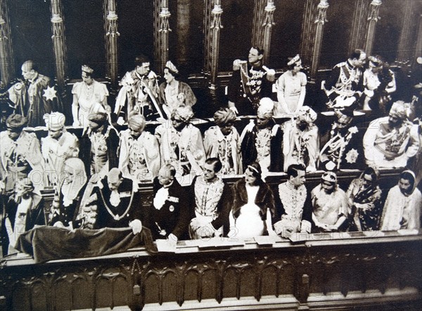 Coronation of British King George VI in Westminster Abbey