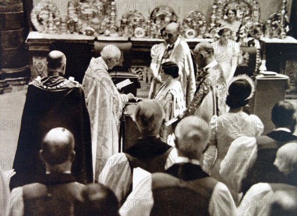 Coronation of British King George VI in Westminster Abbey