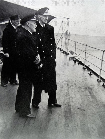 The Royal Family of Norway return on the HMS Norfolk