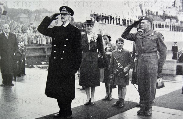 King Haakon, Crown Princess Martha, Prince Olav, and Prince Harald of Norway