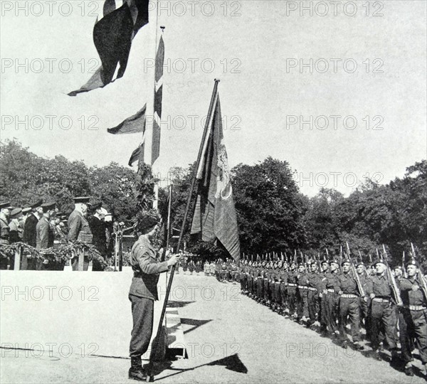 King Haakon of Norway return home after the liberation of Norway after WWII