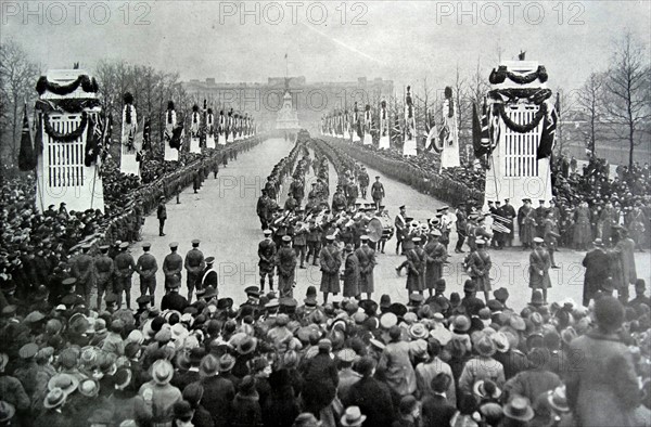 Victory parade 22nd March 1919 London to celebrate the end of WWI