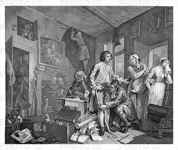 The Rake's Progress by William Hogarth