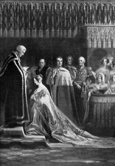 The coronation of Queen Victoria of Great Britain