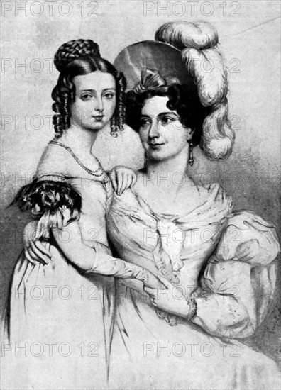 Queen Victoria of Great Britain and her mother Princess