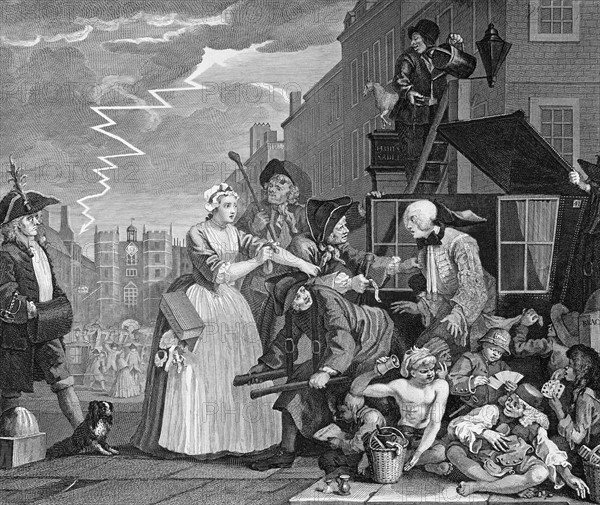 The Rake's Progress by William Hogarth