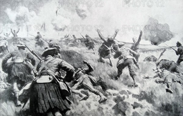 British troops charge at the battle of hooge; in Belgium 1917