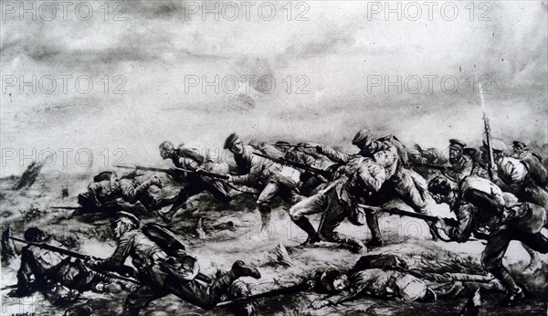 Colonel Birchall leads Canadian troops at the Battle of Ypres 1915