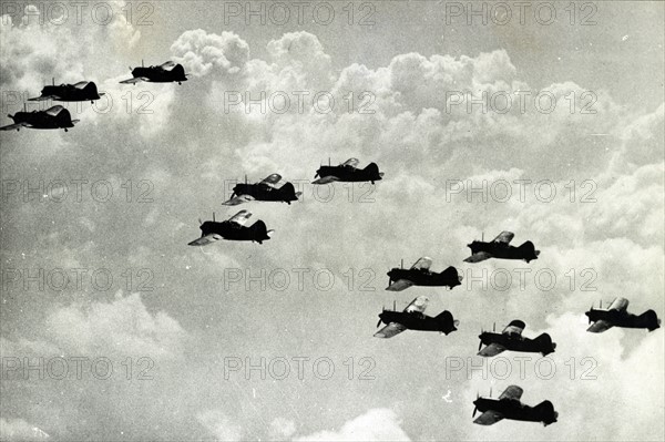 WWII Asia: American fighter planes over Malaya 1941