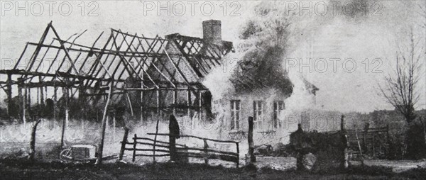 civilian property destroyed in Greece during WWI 1916