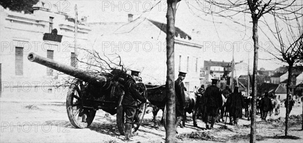 Serbian artillery during WWI 1916