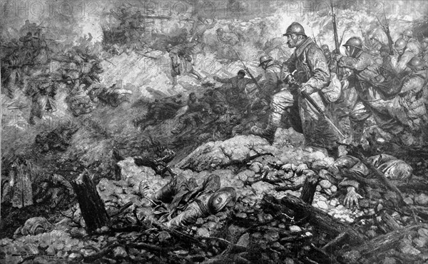 French soldiers during the Battle of Verdun; WWI 1916