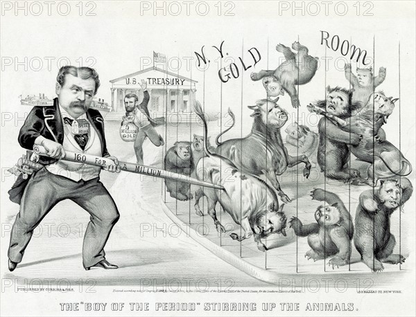 Caricature of financier Jay Gould