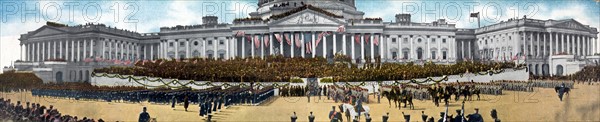 Postcard showing the inauguration of President Theodore Roosevelt