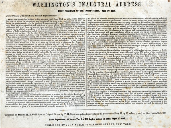 George Washington's inaugural address