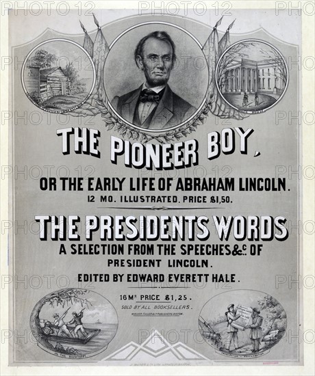 Advertisement for two publications about President Lincoln