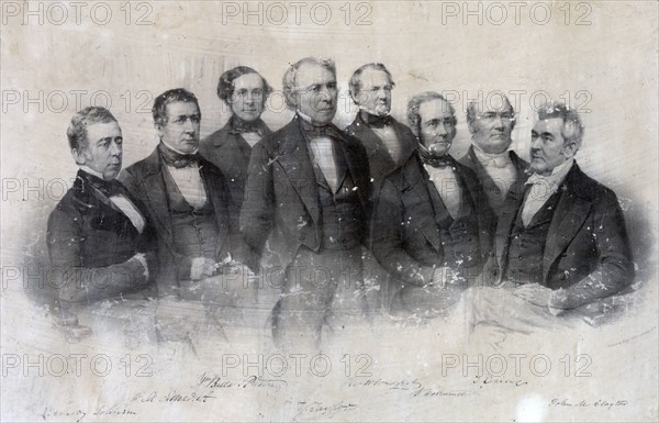 President Taylor with his cabinet officers