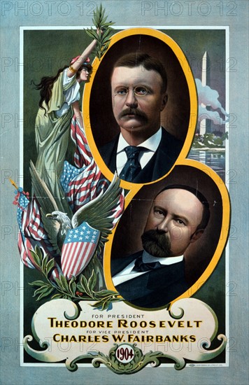 Campaign material for Roosevelt and Fairbanks