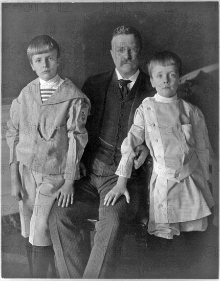 President Roosevelt with Archie Roosevelt and Quentin Roosevelt