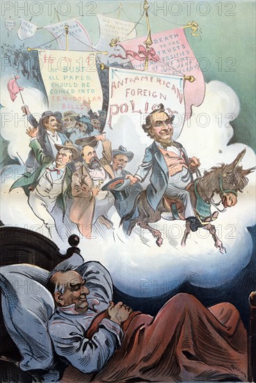 President McKinley dreaming of William Jennings Bryan