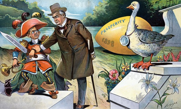 President McKinley stopping 'Yellow Journalism' and 'War'