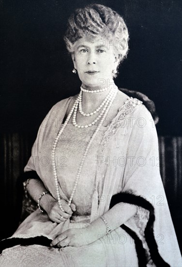 Portrait of Mary of Teck (Queen Mary), wife of King George V.