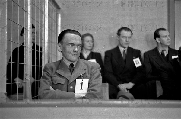 Henry Rinnan, a Norwegian Gestapo agent, on trial