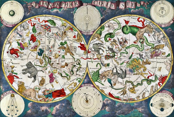 Celestial map of the 17th century