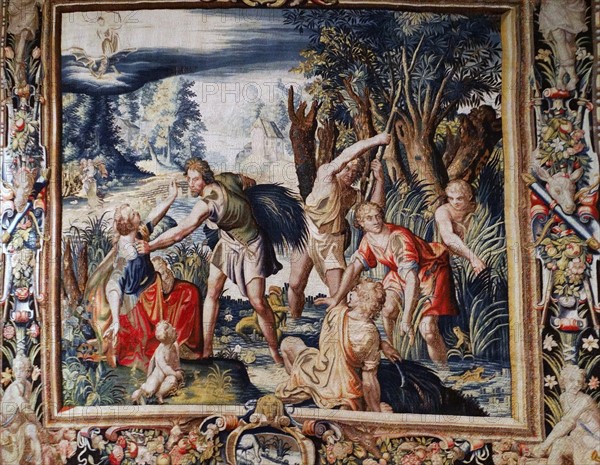 Tapestry made at the workshop of Philip de Maecht