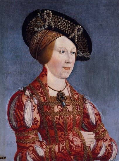 portrait of Queen Anna by Hans Maler zu Schwaz (1490–1530)