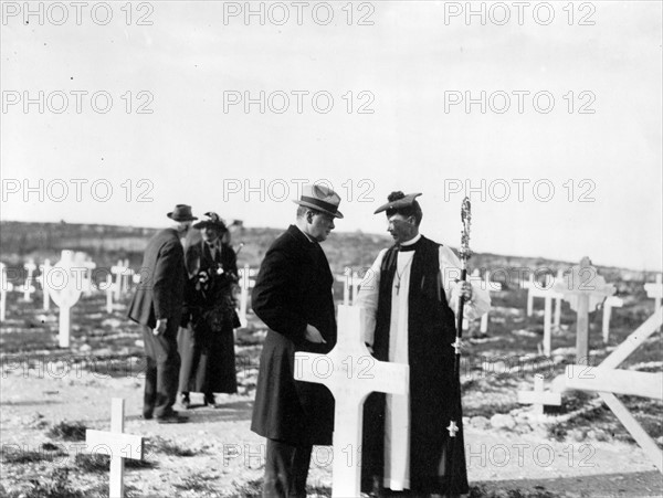 Photograph of Prime Minister Winston Churchill with The Rt Rev Angus Campbell MacInnes