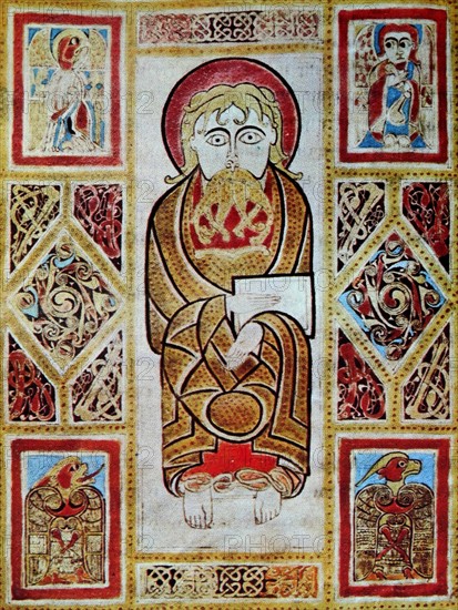 Fresco titled 'Mark the Evangelists' symbols.