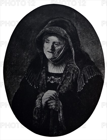 Portrait of Neeltgen Van Zuytbrouck (mother of Rembrandt) painted by Rembrandt.