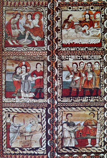 Six panels from the ceiling of the Church of Zillis.