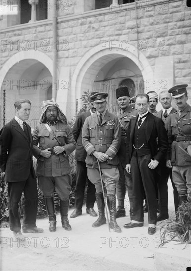 Photograph of the arrival of Herbert Samuel, 1st Viscount Samuel