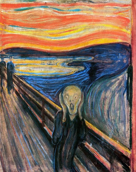 One of several versions of the painting 'The Scream' by the Norwegian artist Edvard Munch