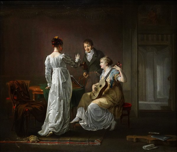 Painting titled 'The Music Lesson'