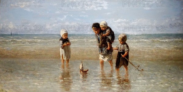 Painting titled 'Children of the Sea'