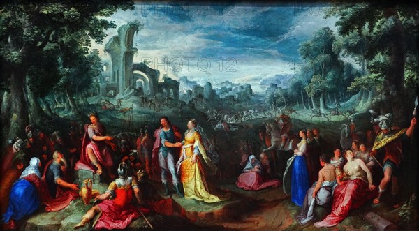 Painting titled 'The Continence of Scipio'