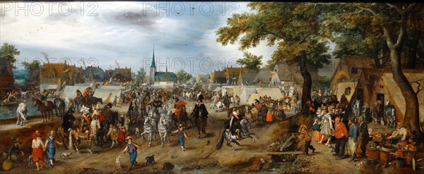 Painting of Prince Maurice and Frederick Henry at the Valkenburg Horse Fair