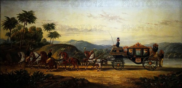 Painting titled 'The Coach of Mangkoe Nagoro IV'