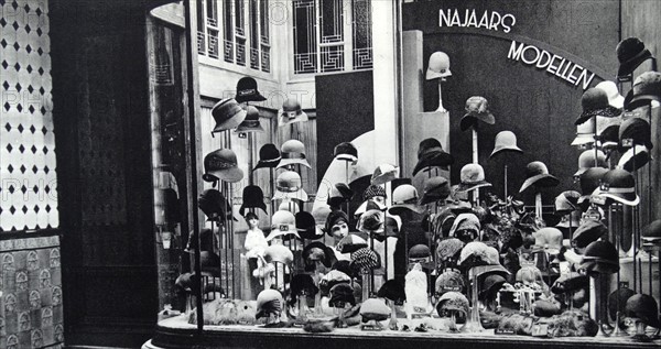 Dutch hat shop in Amsterdam circa 1930