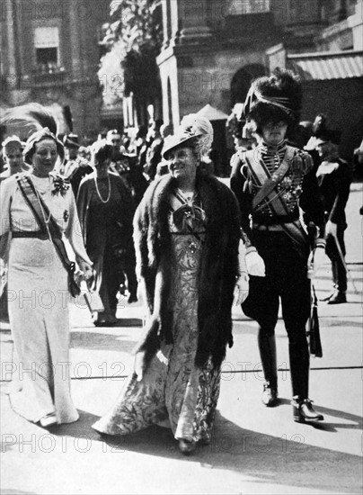 Queen Wilhelmina and Crown Princess Juliana with Prince Bernhard of the Netherlands